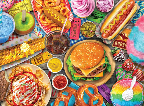 Buffalo Games Fun Fair Food 1000 Piece Jigsaw Puzzle