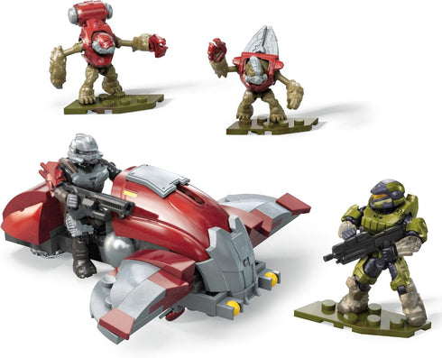 Mega Construx Halo Hijacked Ghost Vehicle, Halo Infinite Construction Set, Building Toys for Kids