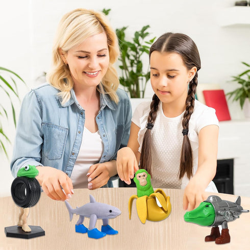 Xgmadiles 8PCS Italian Brainrot Toys,Tralalero Tralala Action Figures, Brainrot Meme Shark Figures,Tung Tung Tung
