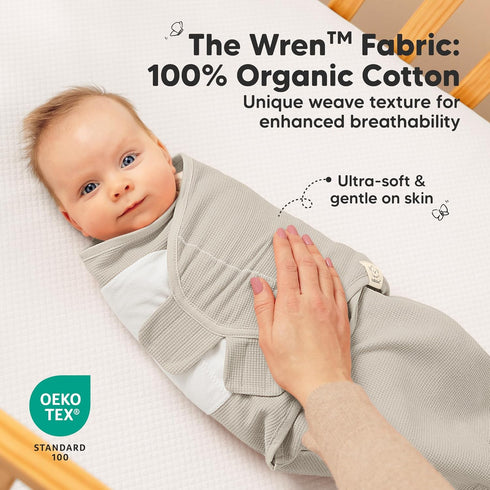 3-Pack 0-3 Organic Swaddles for Newborns, Baby Sleep Sacks Months - Baby Swaddle Wrap, Newborn Wearable Blanket, Infant