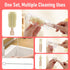 MONSAO Set Baby Bottle Brush with Drying Rack, Portable Silicone Bottle Cleaner Kit for Bottles, Nipples and Straws