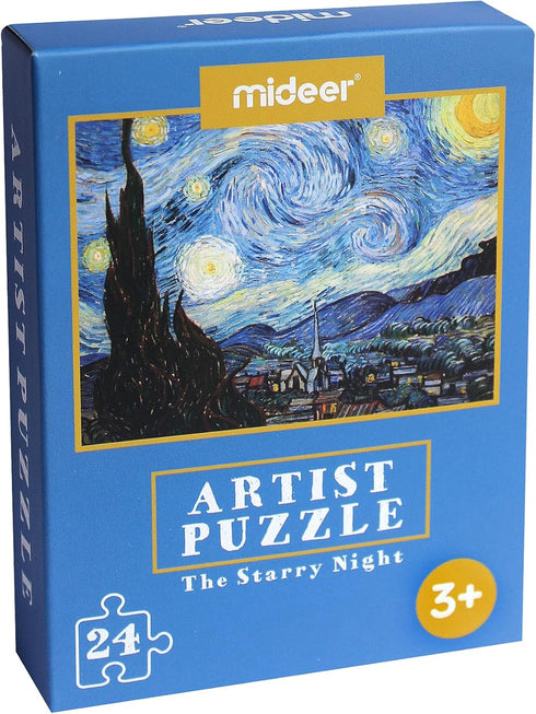 24 Pieces Starry Night Puzzle - Toddler Easy Puzzles for Kids Ages 3-6