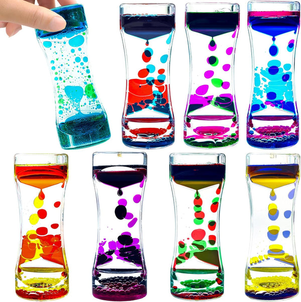 ABITOTIBA Liquid Motion Bubbler for Kids and Adults Pack of 8 Great Rainbow