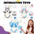 Hopearl Peek A Boo Husky Interactive Plush Dog Toy, Musical Singing Talking Stuffed Animal, Gray, 11.5''.
