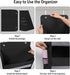 Heavy Duty Over Door Organizer, Large Wall Mount Hanging Storage for Closet and Nursery, Black