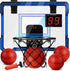 Basketball Hoop Indoor for Kids, Over The Door with LED Lighting & Audio Scoreboard, Mini Basketball Toys