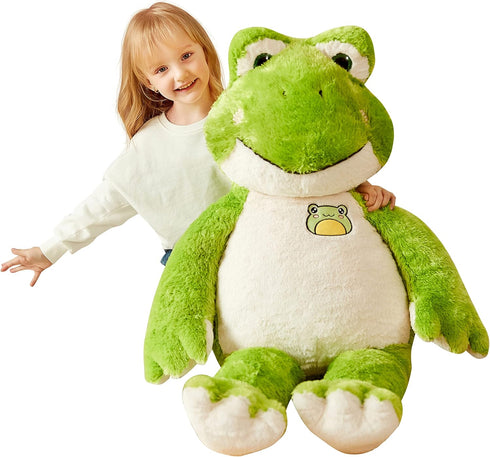 IKASA Large 30" Frog Stuffed Animal Plush Toy, Giant Cute Jumbo Soft Toy for Kids