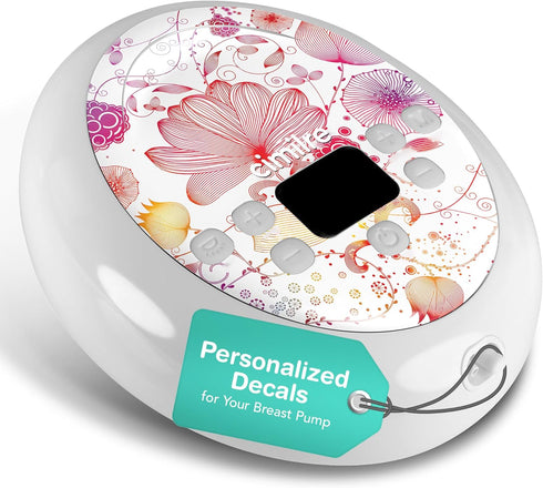 Elegant Flowers Decal for S6 and S6+ Breast Pump Floral Vinyl Cover,