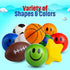 Bulk Mini Stress Balls (25 Pack) 2-3 Inch Soft Squeezable Fidget Toy Balls, Variety of Shapes & Colors for Kids Party