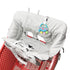 HIVVI 2-in-1 Portable Grocery Cart Seat Cover and Baby Highchair Cover (Gray Chevron)