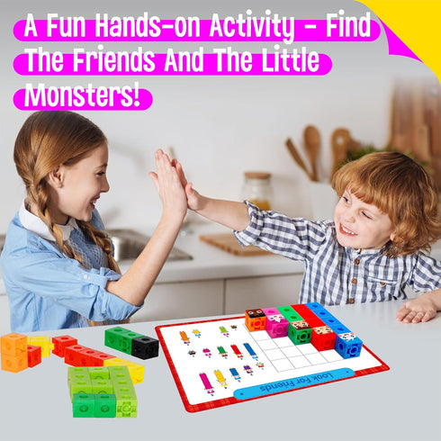 100 30 192 Counting Counters, Counting Math Linking Cubes, Math Cube Manipulatives with Learning Activities plus