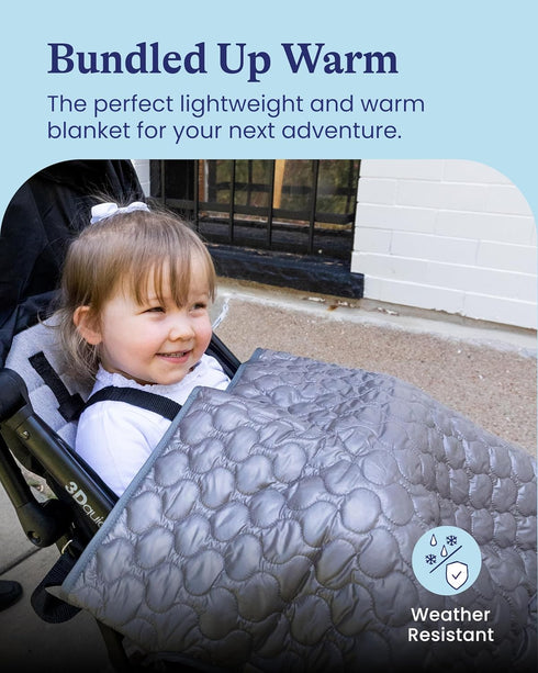 Packable Goldbug Baby Blanket for Strollers & Car Seats - Weather-Resistant Shell - Warm Fleece Lined