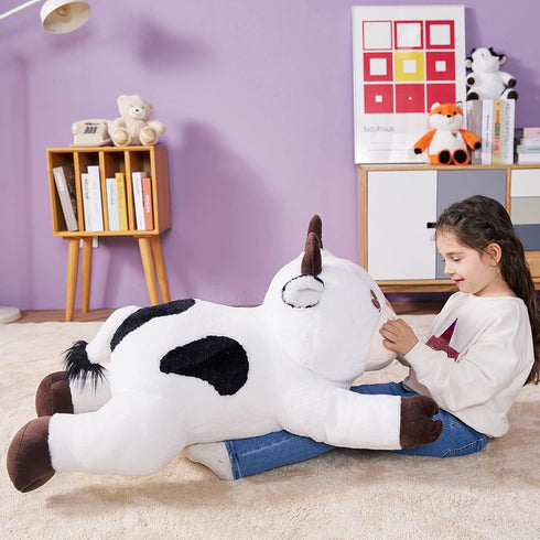 Toy,30" IKASA Giant Cow Stuffed Animal Plush Large Cute Jumbo Soft Toys,Huge Big Size Plushy Fluffy Fat Oversized