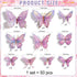 3D 50PCS (2.8"-3.9")- Butterfly Wall Decor - Removable PVC Butterflies Wall Stickers- Multi-Size DIY Removable Wall Art