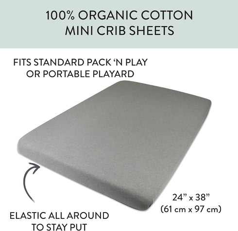Soft Cotton Mini Crib Sheet for Babies - HonestBaby