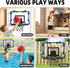 Over The Door Mini Basketball Hoop for Kids, Indoor Basketball Hoop with Scoreboard & 4 Balls, Sport Toys Gifts for