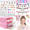 Charm Bracelet Making Kit, Art Supplies for Girls Age 6-8, Friendship Bracelet Kit with Rings for Kids Toys