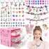 Charm Bracelet Making Kit, Art Supplies for Girls Age 6-8, Friendship Bracelet Kit with Rings for Kids Toys