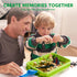 3+ JOVA Klever Kits Dinosaurs Sensory Bin Toys for Toddlers with Glow in The Dark Dinosaurs, Sandbox with Lid Sand