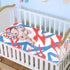 SyXIOP 28" 52" Red Blue White Geometric Cooling Baby Waterproof Crib Mattress Protector x Reusable Bed Pads Washable