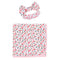 Touched by Nature Unisex Baby Organic Cotton Swaddle Blanket and Headband or