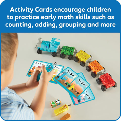 hand2mind Numberblocks Express Train MathLink Cubes Activity Set, Preschool Learning, Counting Blocks, Educational Toys