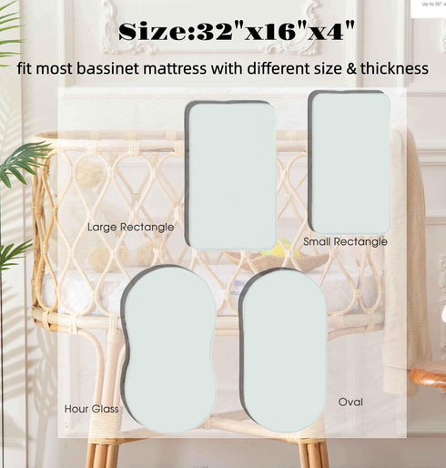 2 Pack Girls,32 16 4", SDY Jersey Bassinet Sheets for Baby "x "x Pink Kawaii Bear Standard Oval/Retangle Bassinet
