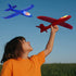CUKU 4 Pack LED Light Airplane Toys - 17.5" Large Throwing Foam Plane, Outdoor Flying Toys for Kids