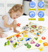 SIERLIKY Gifts-3 Wooden Peg Puzzles for Toddlers,Montessori Toddler Jigsaw for Child,Fine Motor Skill Learning Puzzle