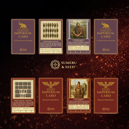 Set Sumeru & Seed Imperium Cards Historical Strategy Card System The Second Punic War Core Rome vs Carthage Sandbox