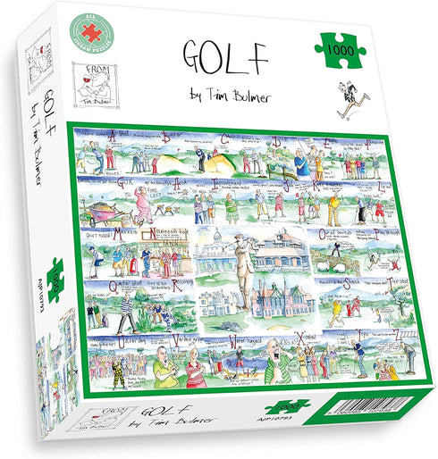 The Golf Course 1000 Piece Jigsaw Puzzle by Tim Bulmer - Comical Colorful Puzzles for Adults, Gift for Golfers
