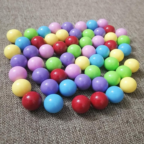 60 Pcs Chinese Checkers Marbles Balls - 14mm Game Replacement Marbles in 6 Colors for Marble Run, Marbles Game