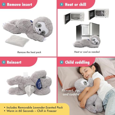 Lilly's Love Heatable & Coolable Lavender Scented Weighted Stuffed Animal - Microwavable Heatable Pad for Kids & Adults