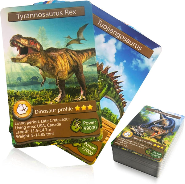 55PCS Dinosaur Learning Recognition Flash Cards, Educational Toys for Kids, Gift for Boys and Girls