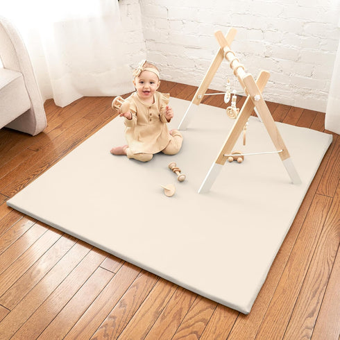 Stylish Padded Baby Play Mat for Your Boy or Girl - Extra Thick & Super Soft Vegan Leather Floor Mat Creates A Safe