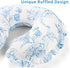 DILIMI Fitted Crib Sheets and Nursing Pillow Cover for Baby Boys and Girls, Blue Floral