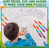 Fullhawl 12 Sets 12 12 Dinosaur Puzzles for Dinosaur Theme Color Your Own Puzzles DIY Dino Jigsaw Crafts with Stackable