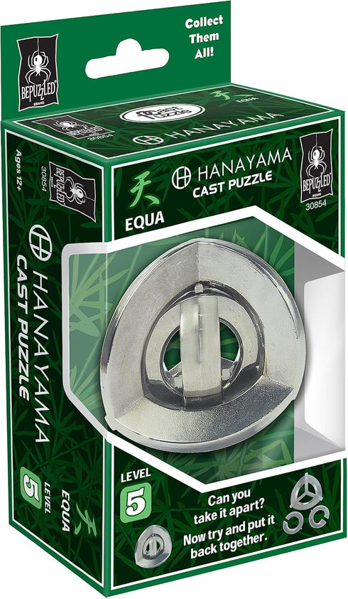 BePuzzled Equa Hanayama Metal Brainteaser Puzzle, Mensa Rated Level 5, Ages 12 and Up