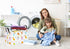Rectangle ZOO Happy Birthday Party Gift Shelf, Nursery Storage Basket, Laundry Hamper with Handles, Toys Storage Box