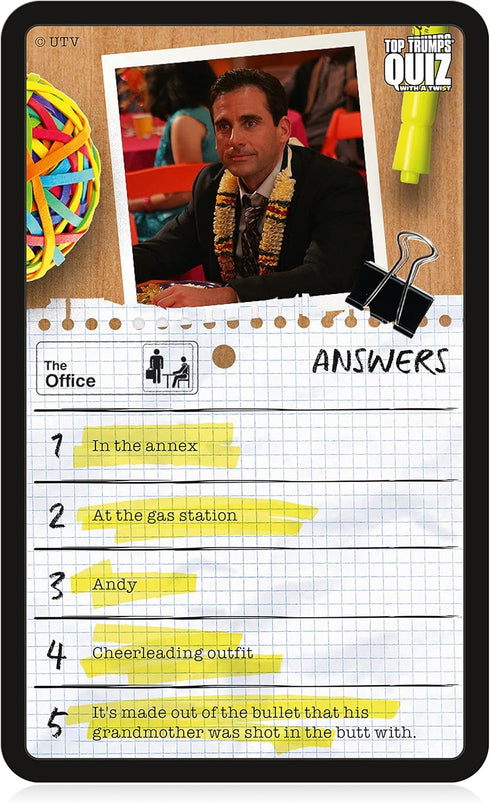 Top Trumps The Office: Quiz Games - Trivia Quiz for Teenagers and Adults, Great Travel and Road Trip Games