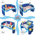 Car Seat Tray for Toddler - Waterproof Kids Travel Table Top - Road Trip Essentials - Lap Desk with Storage (Blue)