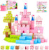 Hiwawind Updated Magnetic Blocks-Princess Castle, Creative Magnetic Building Blocks Toddler Toys, Birthday