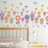 Flowers Wall Stickers for Kids Bedroom - Butterfly Bee Floral Decals for Girls Room, Classroom, Nursery, Playroom -