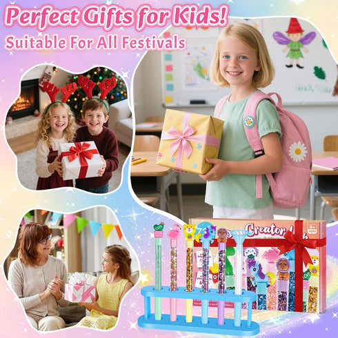 73+ 20 5 6 7 8 9 10 11 12 Subao DIY Glitter Gel Pens Making Kit,Pen Creator Studio,Make Your Own Sparkly Colorful