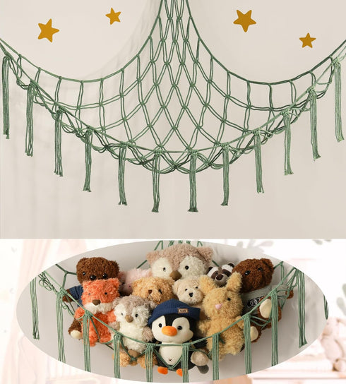 mirolam Stuffed Animal Hammock - Large Stuffed Animal Net Corner - Hanging