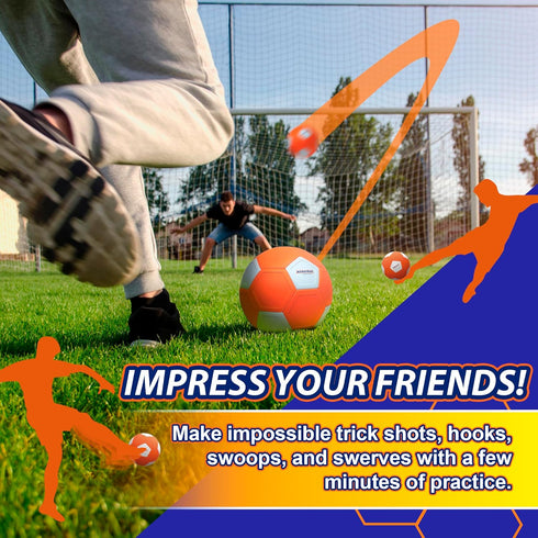 Kickerball Swerve and Curve Size 4 Soccer Training Ball for Indoor and Outdoor Play, Fun for Kids and Adults