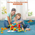 Double-Sided Kids Activity Table with Storage - 105pcs Marble Run Building Blocks, 5-in-1 Play Table