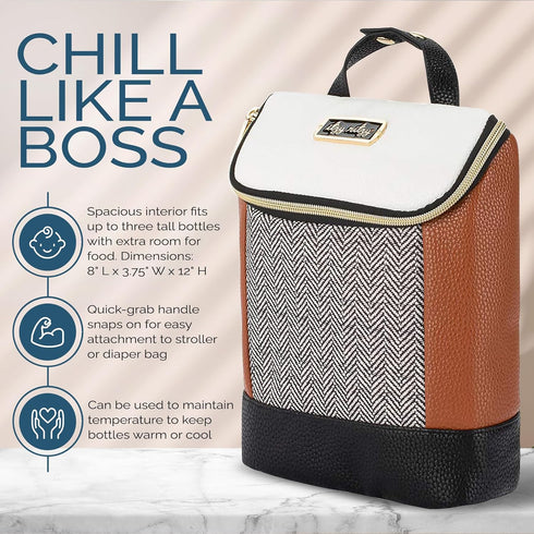 3 Pack Itzy Ritzy Insulated Bottle Bag Keeps Bottles Warm or Cool - Holds Bottles & Features Interior Pocket For Ice