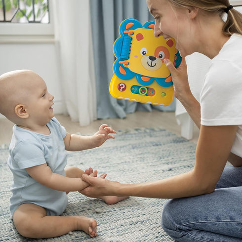 KiddoLab Words and ABC Learning for Toddlers 1-3 Years - Chapa The Lion Interactive Sound Book with Melodies