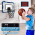 Indoor Basketball Hoop for Kids Age 5-10 - Over The Door Mini Hoop with Electronic Scoreboard & 3 Balls